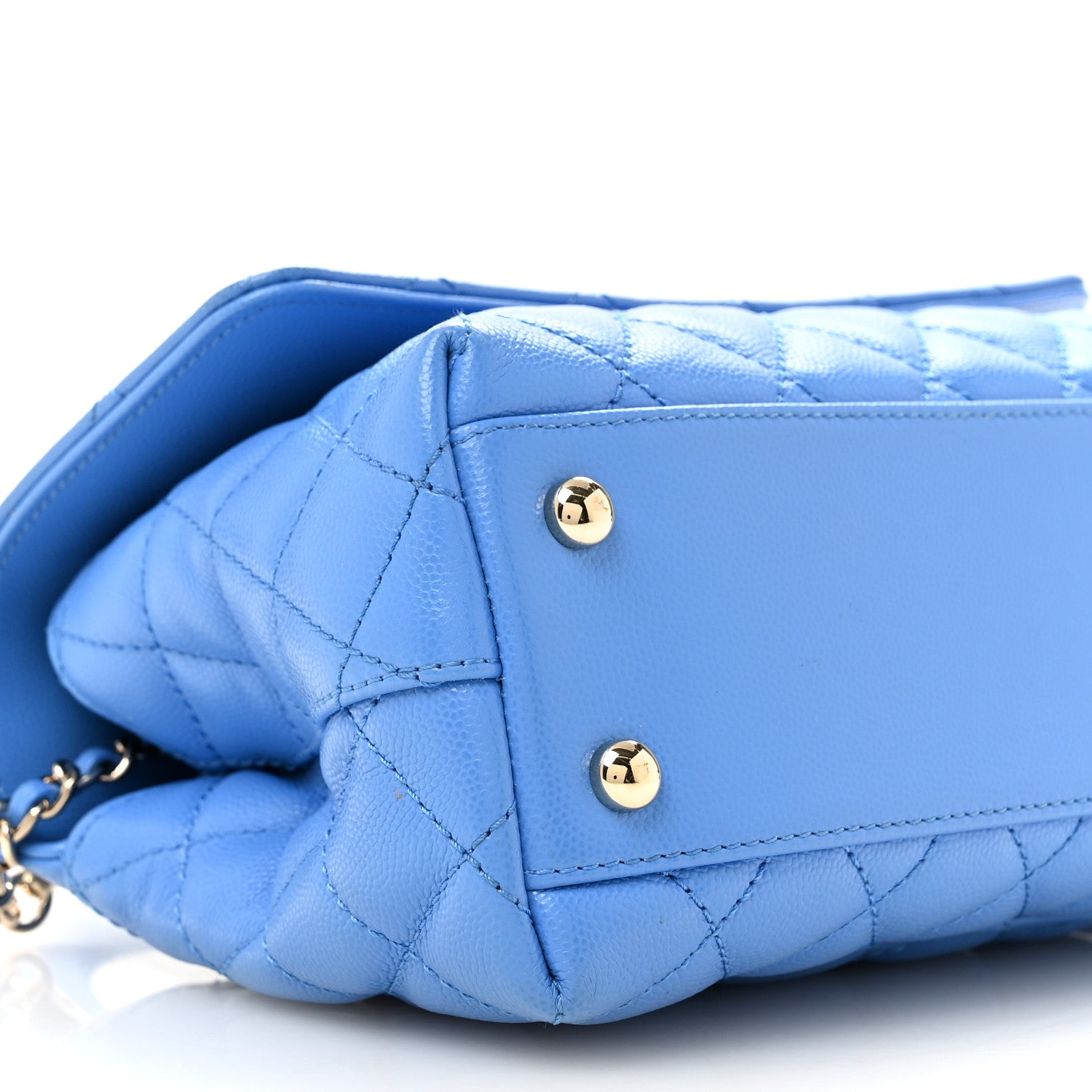 Chanel Caviar Quilted Mini Coco Handle Flap Blue 9 of 12