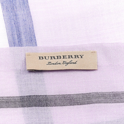 Burberry Wool Silk Gauze Giant Check Lightweight Scarf Pale Orchid 8 of 8