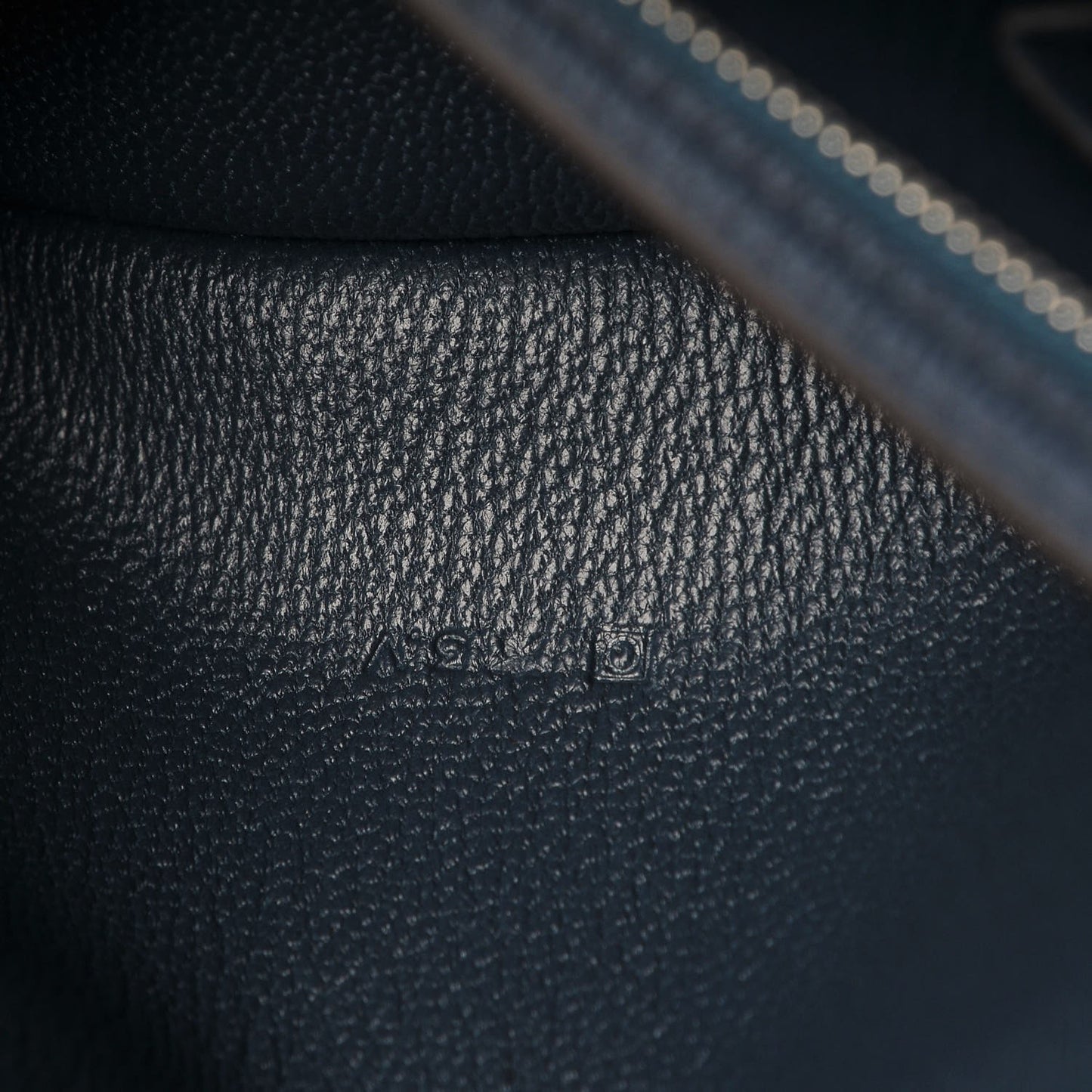 Shiny Alligator Bearn Wallet Bleu Tempete