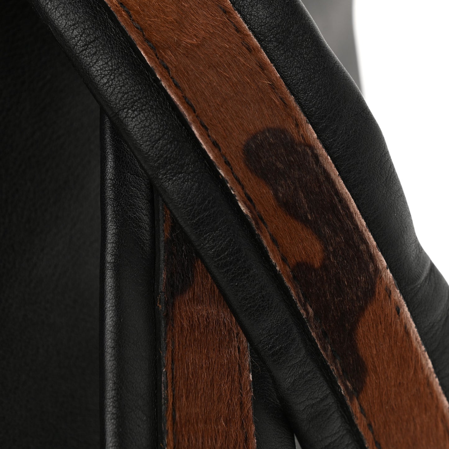 Pony Hair Calfskin Spikes Syd Backpack Coffee Bronze Black