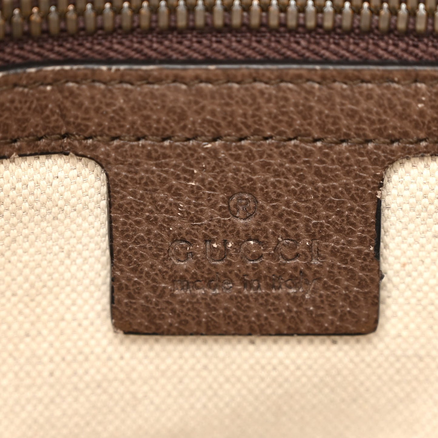 GG Supreme Monogram Web Small Ophidia Half Moon Hobo Brown