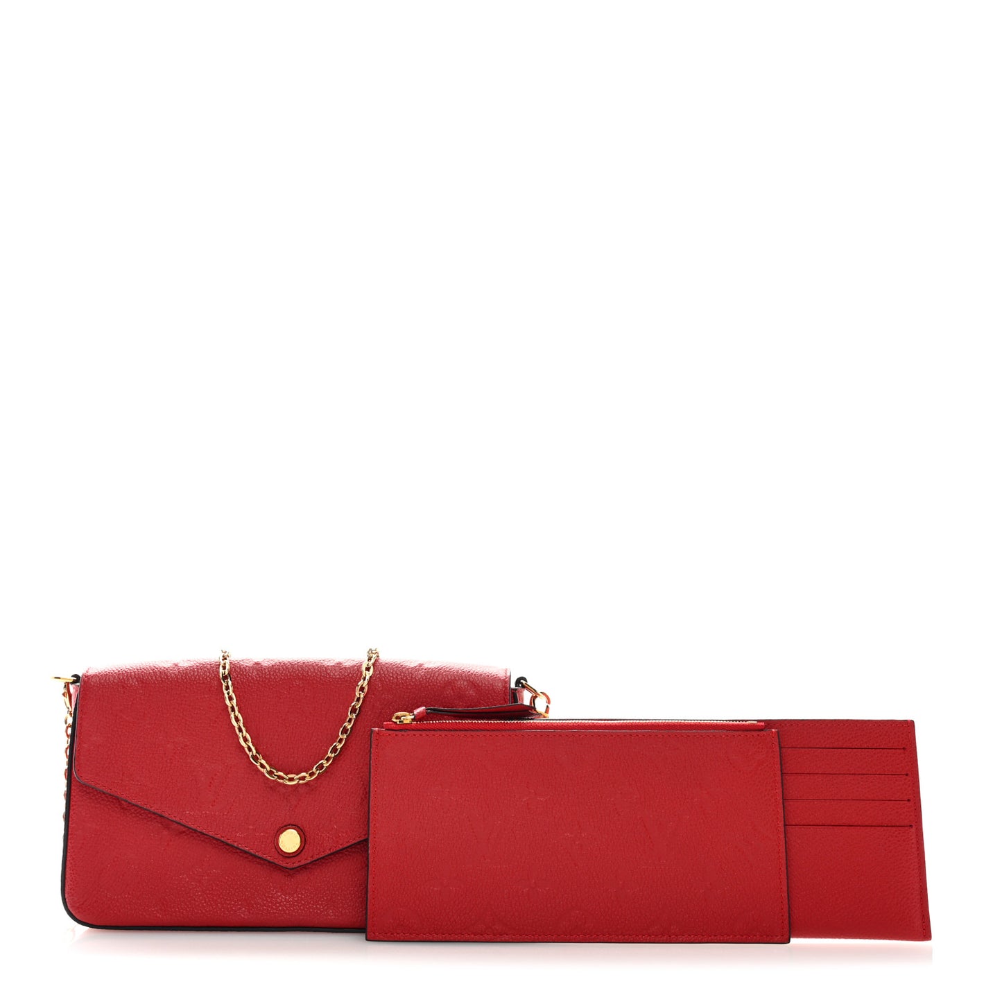Empreinte Pochette Felicie Chain Wallet Scarlet