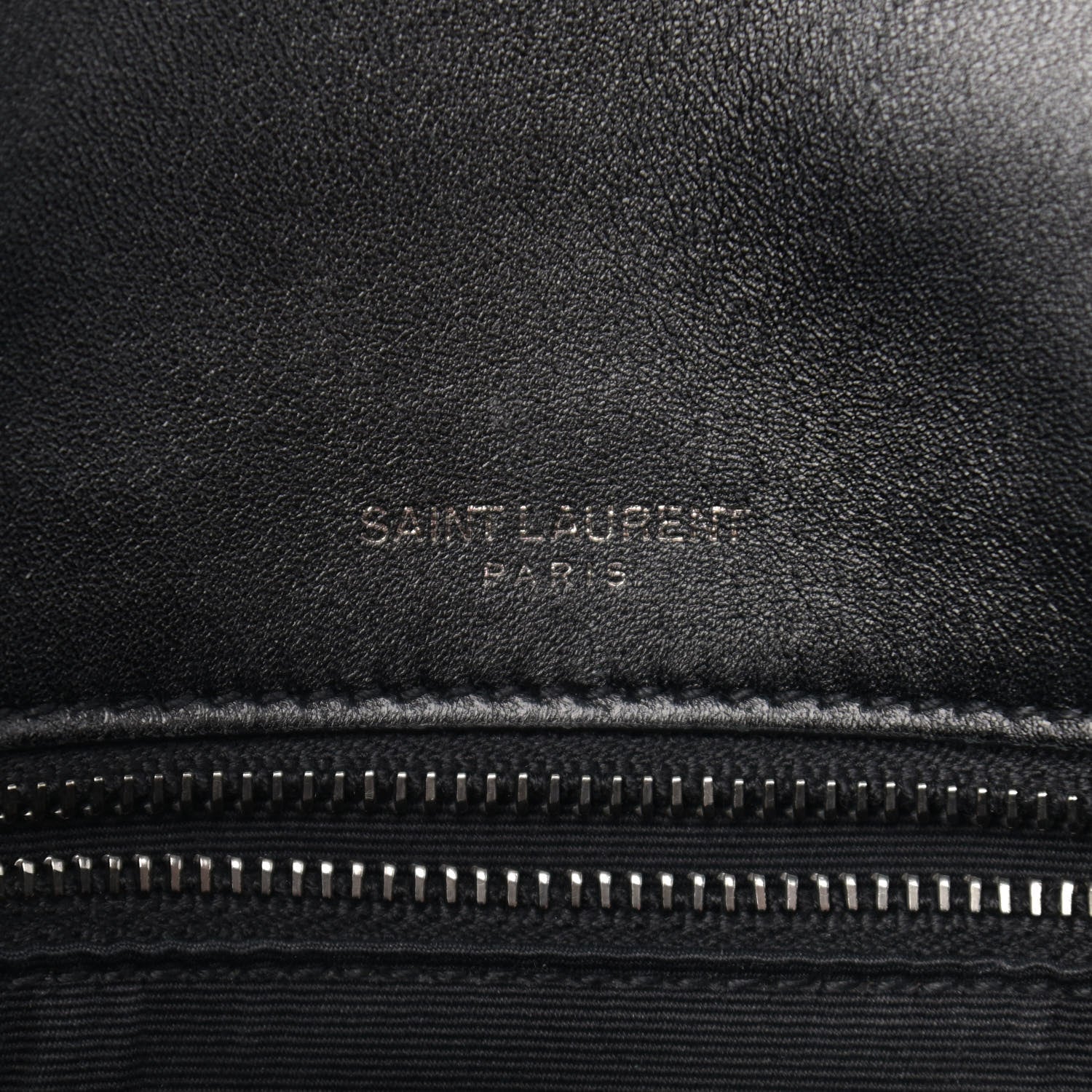Saint Laurent Patent Crocodile Embossed Lambskin Monogram Medium Niki Chain Satchel Black 7 of 16