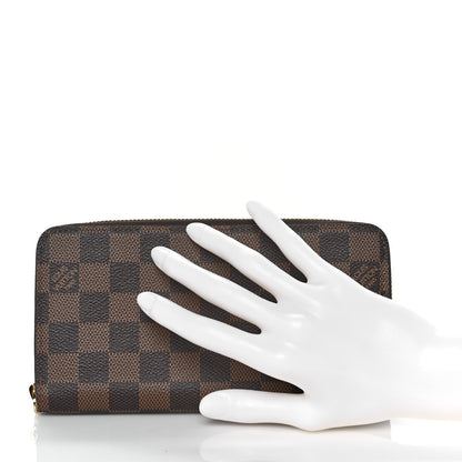 Louis Vuitton Damier Ebene Zippy Wallet Rose Ballerine 2 of 9