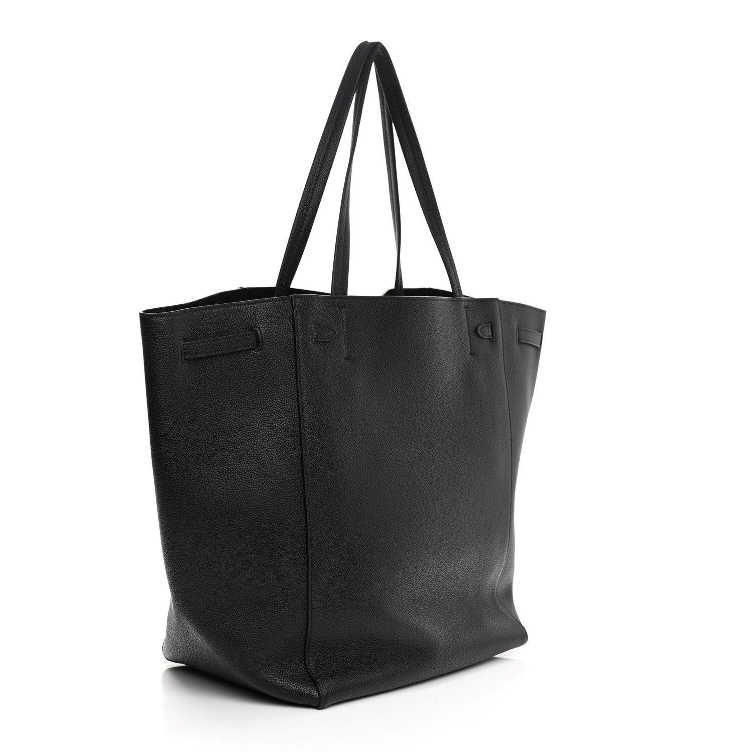 Celine Soft Grained Calfskin Medium Belt Cabas Phantom Black 4 of 17