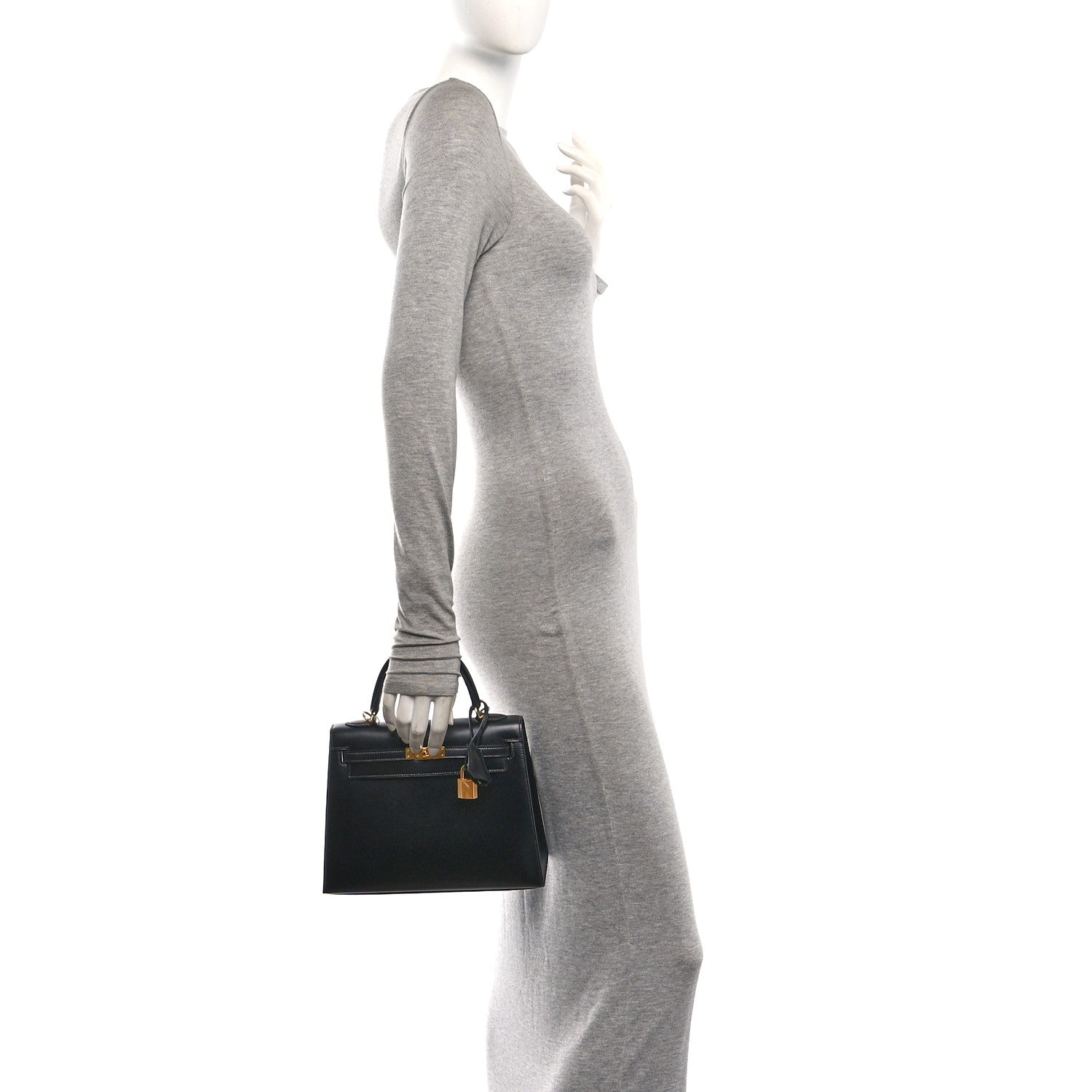 Hermes Box Kelly Sellier 25 Black Black 2 of 11