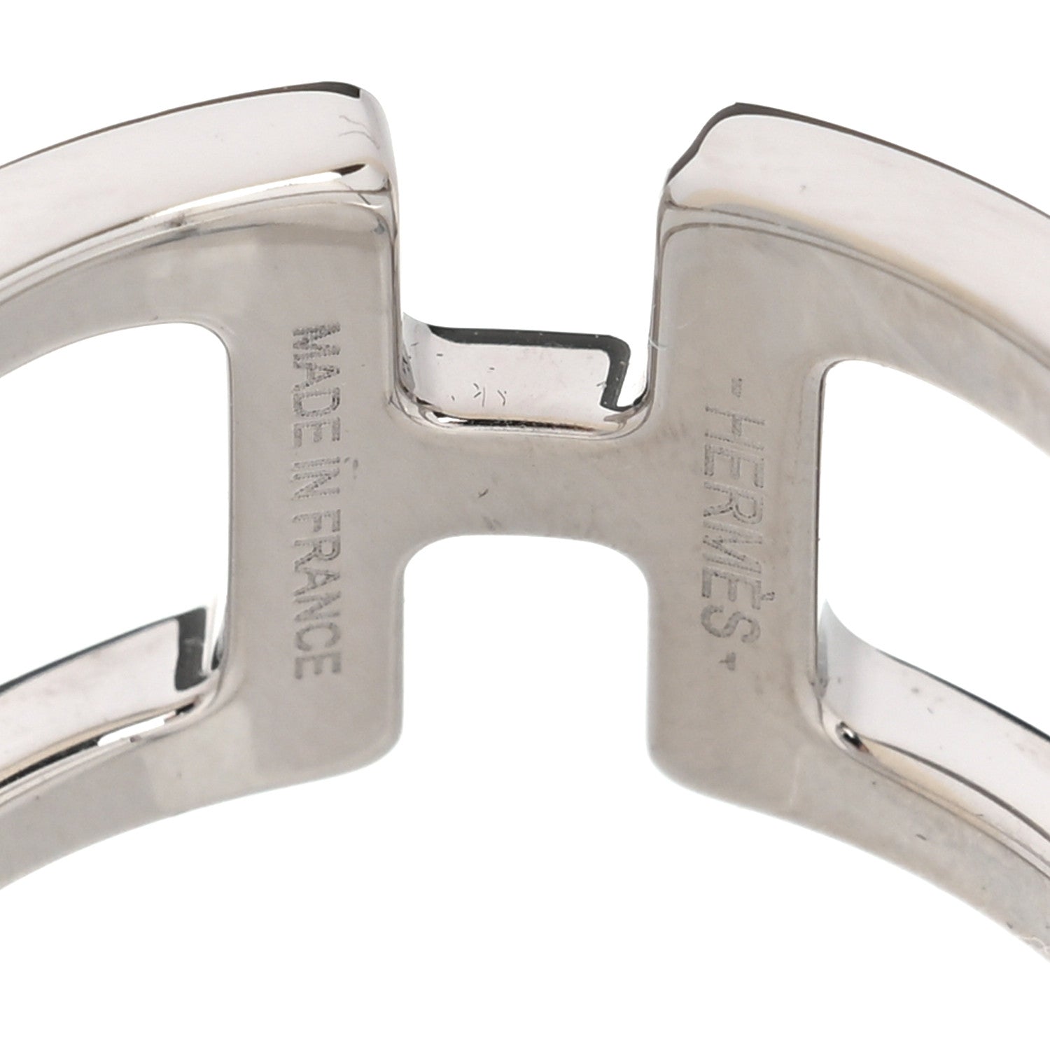 Hermes Permabrass H En Rond Scarf Ring Silver 1836962 – FASHIONPHILE