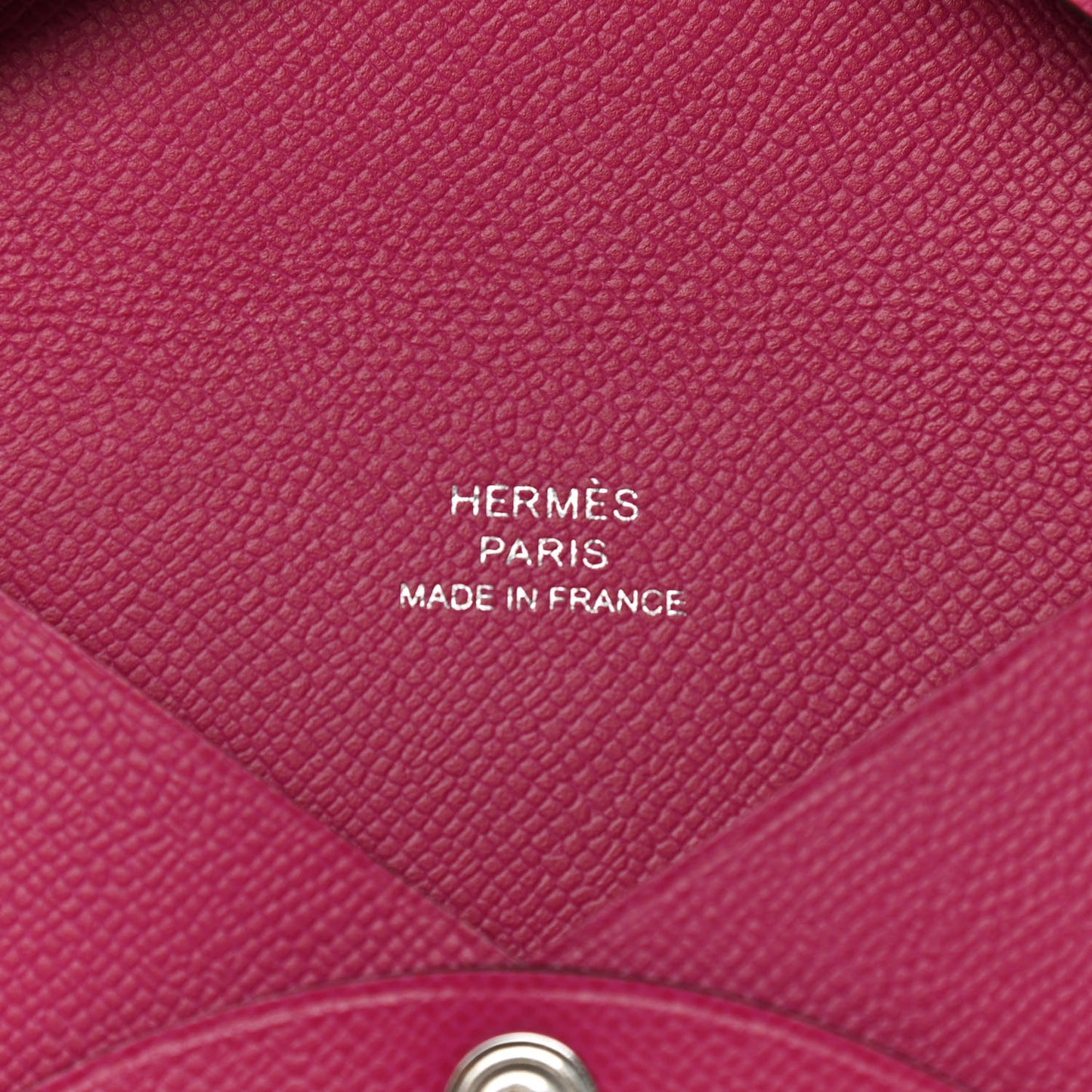 Madame Calfskin Calvi Card Case Rose Pourpre