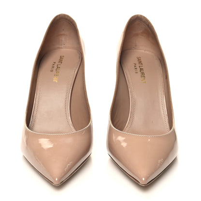 Saint Laurent Patent Calfskin Zoe 85 Pumps 38 Nude 2 of 8