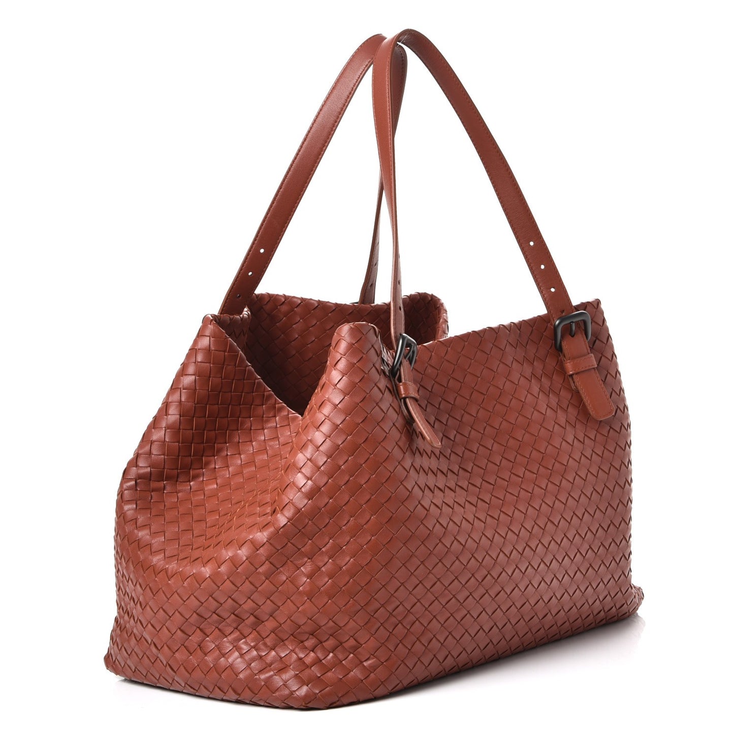 Nappa Intrecciato Large Seamless Tote Rust