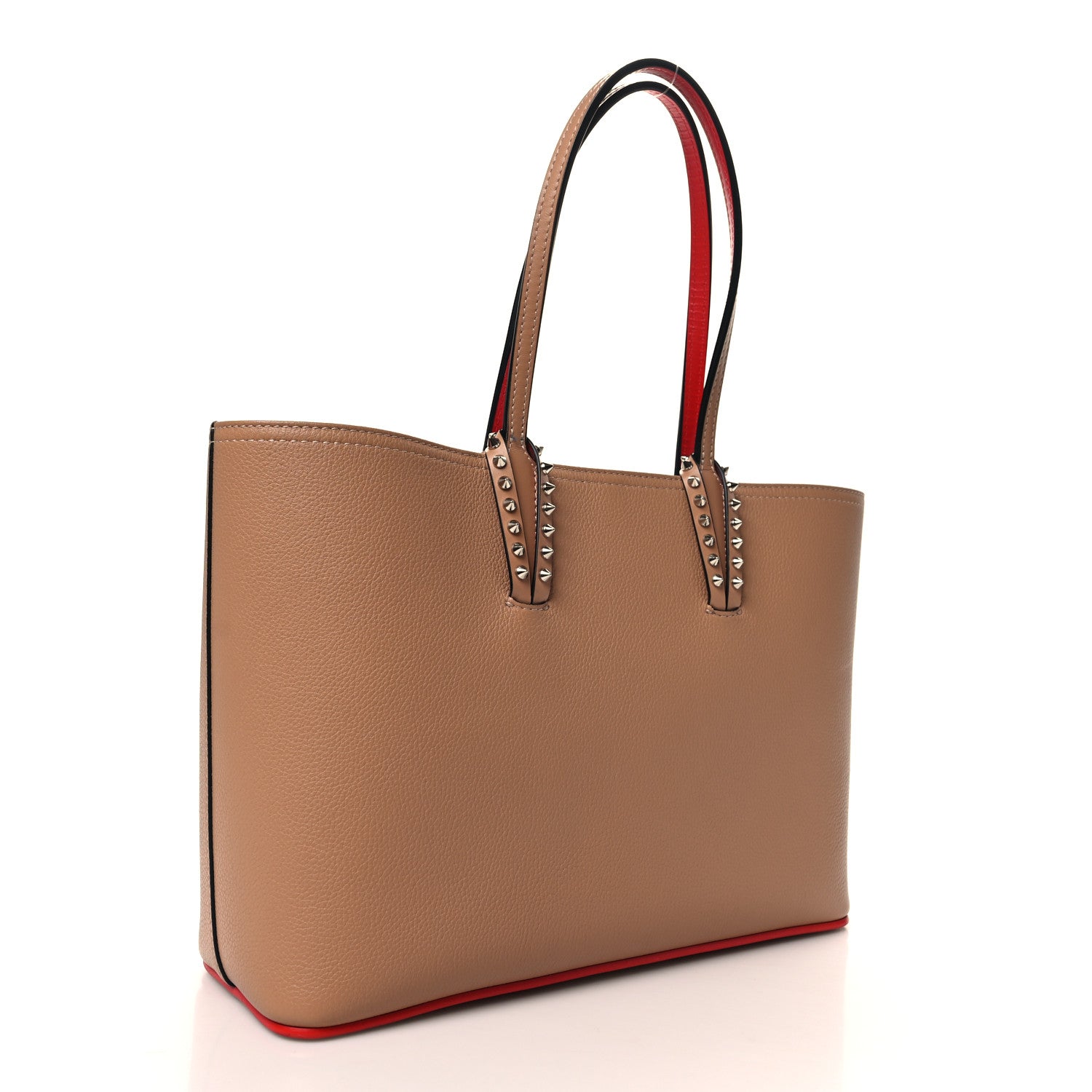 Christian Louboutin Calfskin Spikes East West Cabata Tote Nude 3 of 10