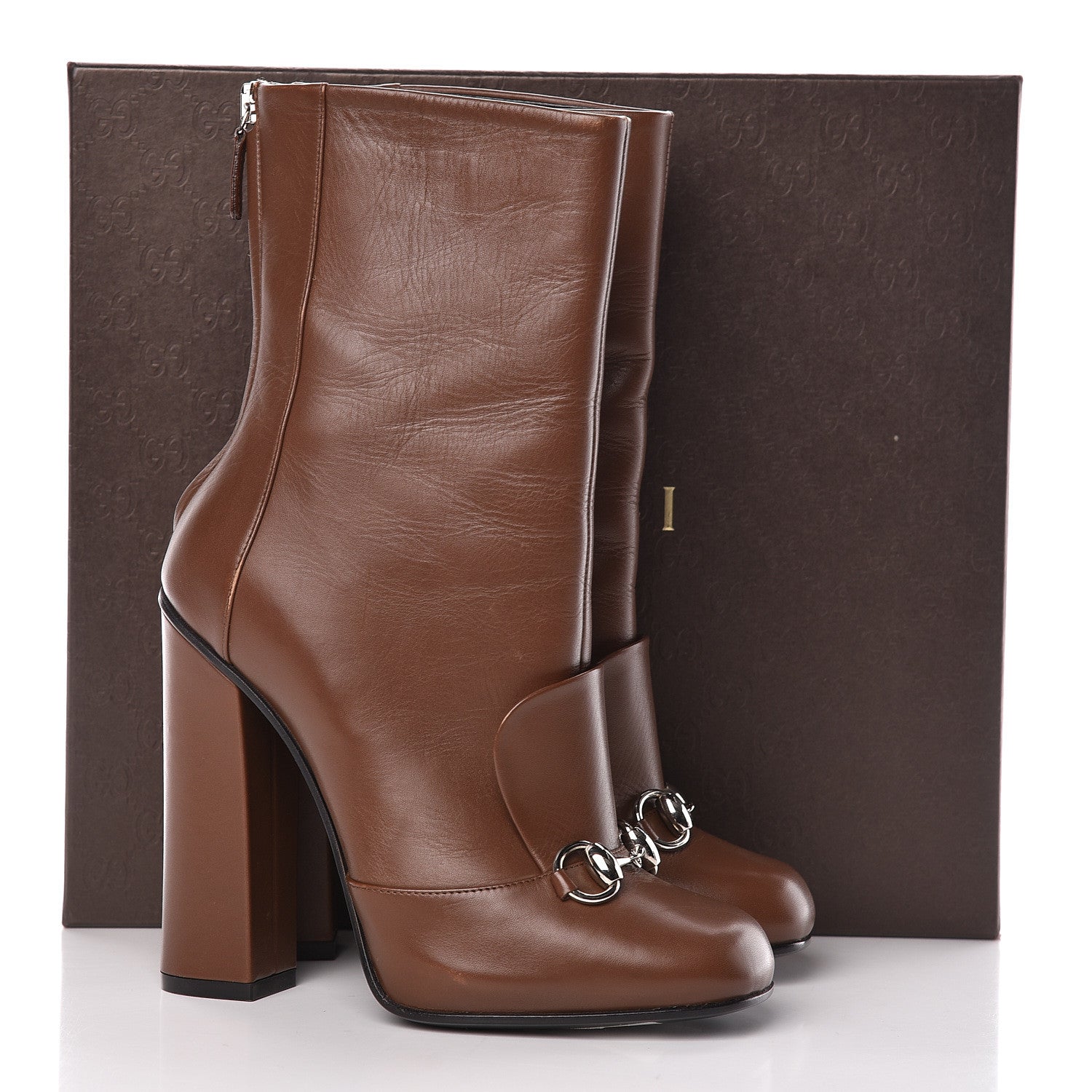 Gucci Calfskin Twiggy Boot Horsebit 36 Nut Brown 15 of 15