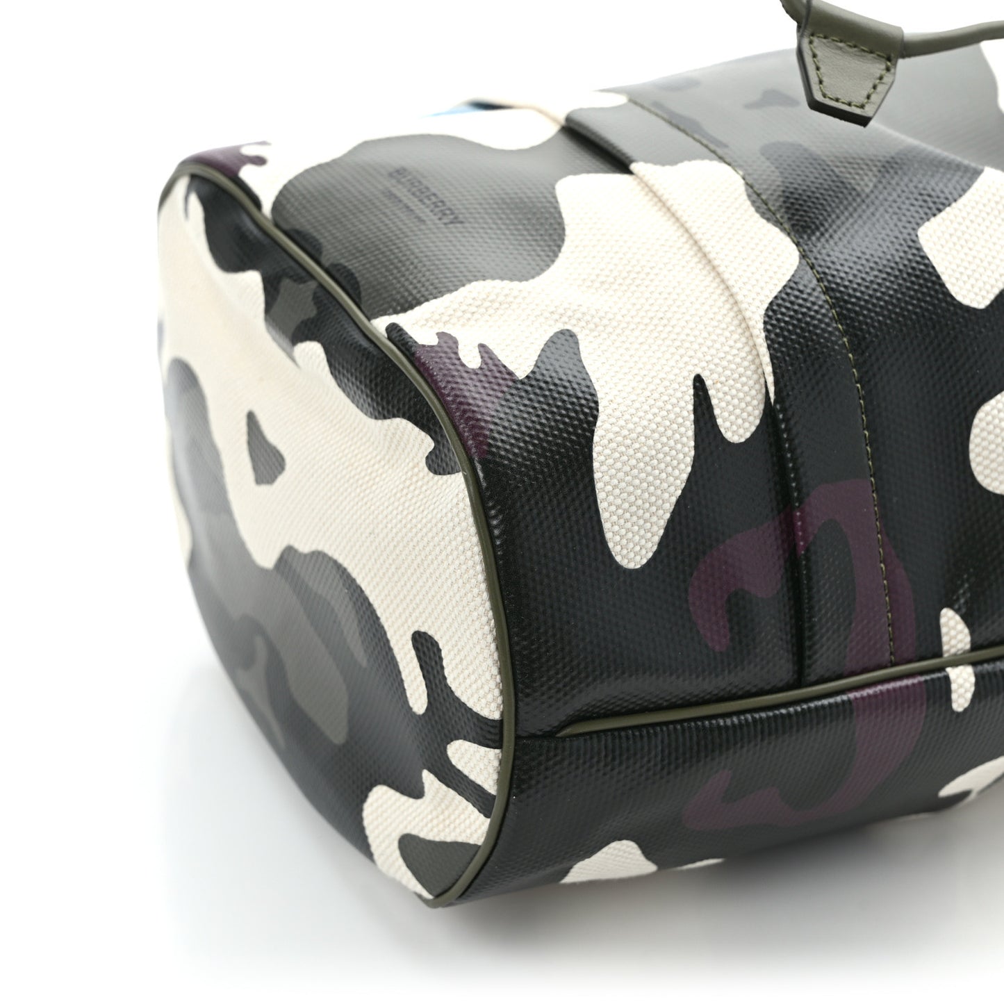 Coated Canvas Camouflage Print Phoebe Drawcord Pouch Multicolor