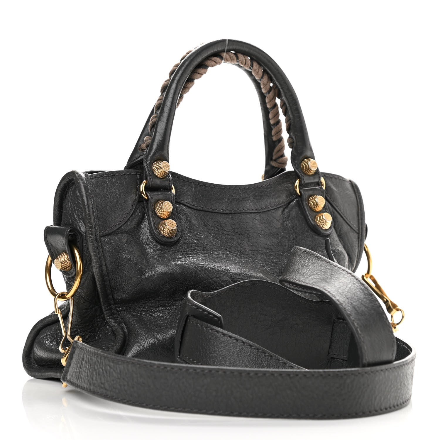Balenciaga Agneau Giant 12 Gold Hardware Mini City Gris Fossile 3 of 10