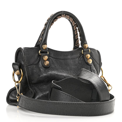 Balenciaga Agneau Giant 12 Gold Hardware Mini City Gris Fossile 3 of 10