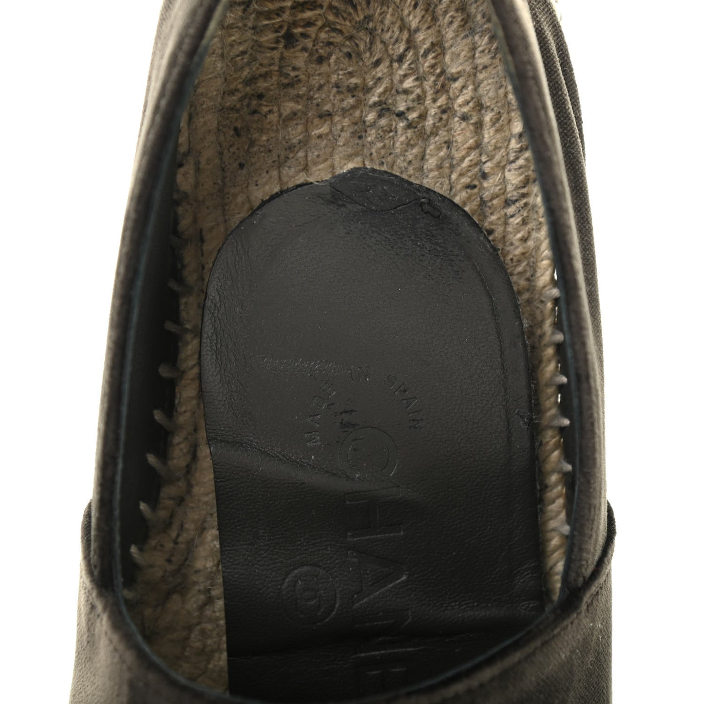 Velvet Logo Espadrilles 37 Grey Black