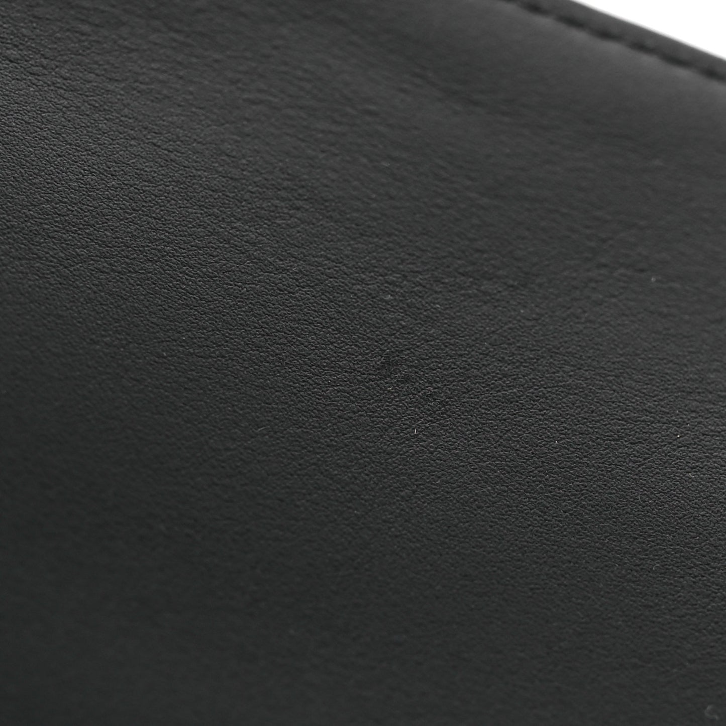 Calfskin VLTN Large Flat Zip Pouch Black