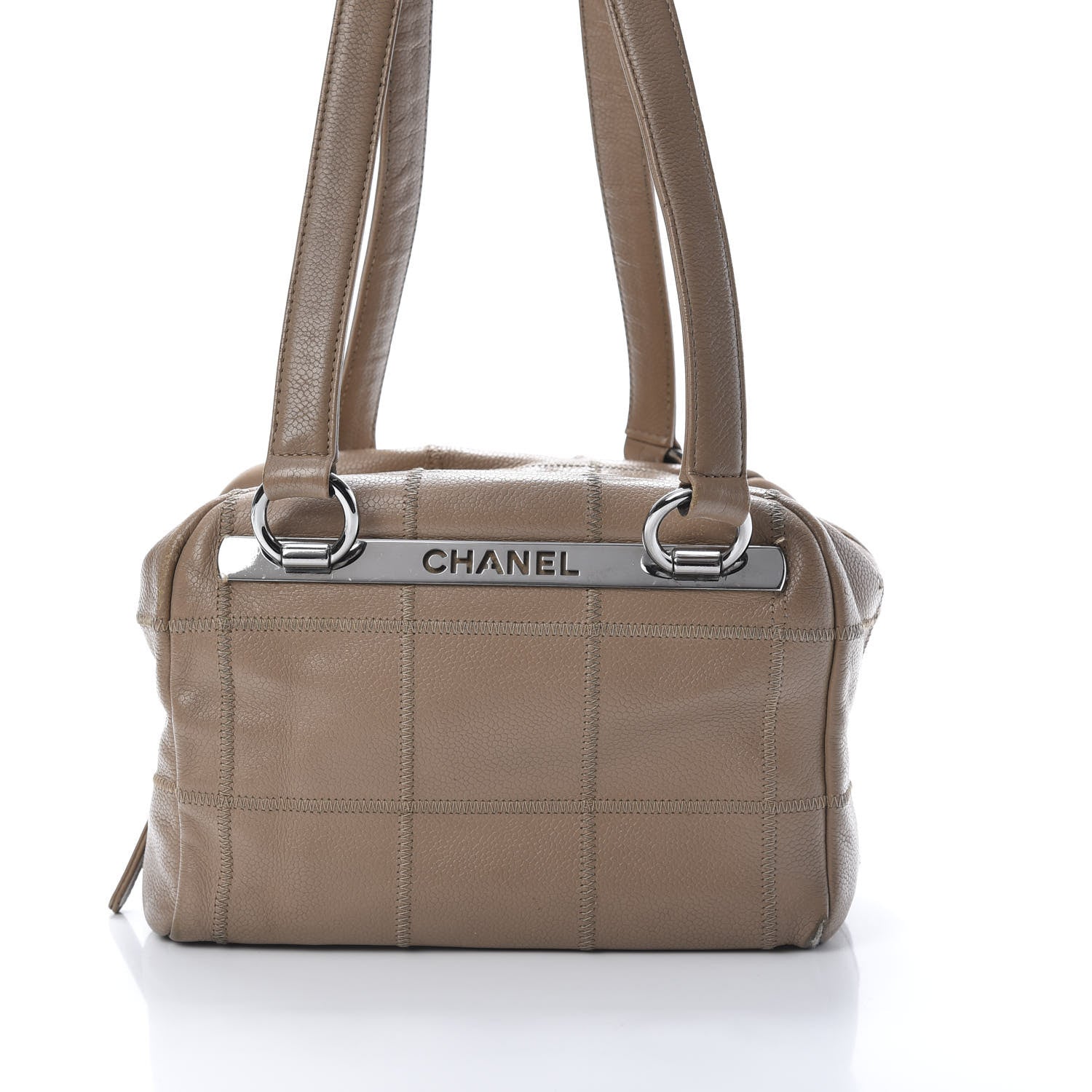Chanel Caviar Square Stitched Tote Beige 8 of 18