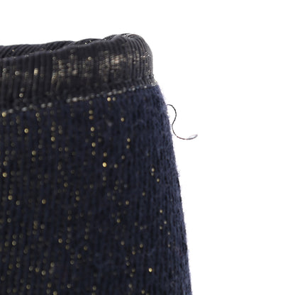 Chanel Lurex Canvas Medium Deauville Tote Navy Blue Gold 12 of 14