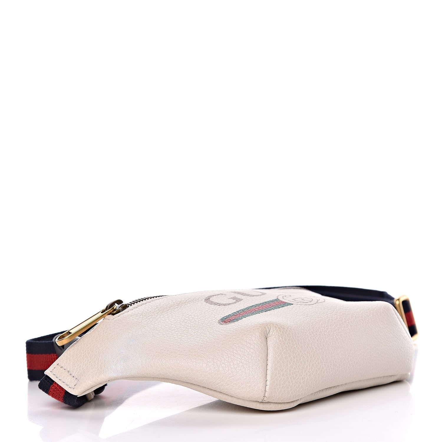 Gucci Grained Calfskin Small Logo Belt Bag White 4 of 12