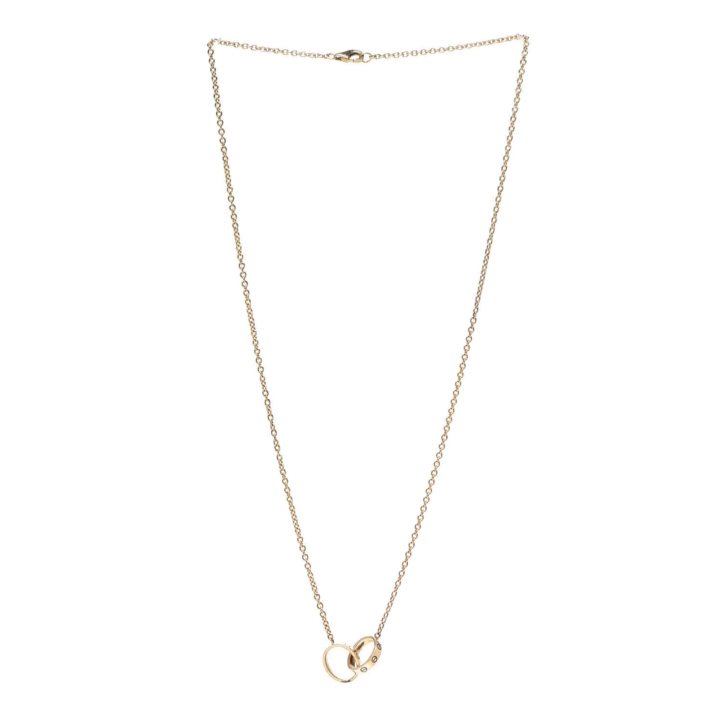 18K Yellow Gold Interlocking LOVE Necklace