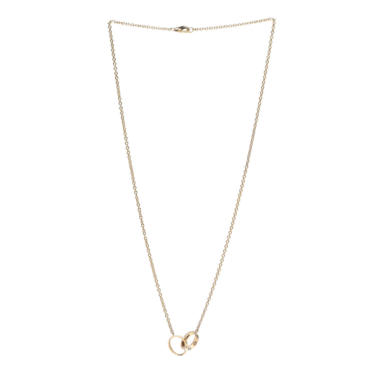 Cartier 18K Yellow Gold Interlocking LOVE Necklace 3 of 6