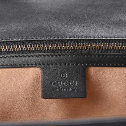 Gucci Calfskin Bamboo Trapuntata Queen Margaret Top Handle Bag Mystic White Black 9 of 11
