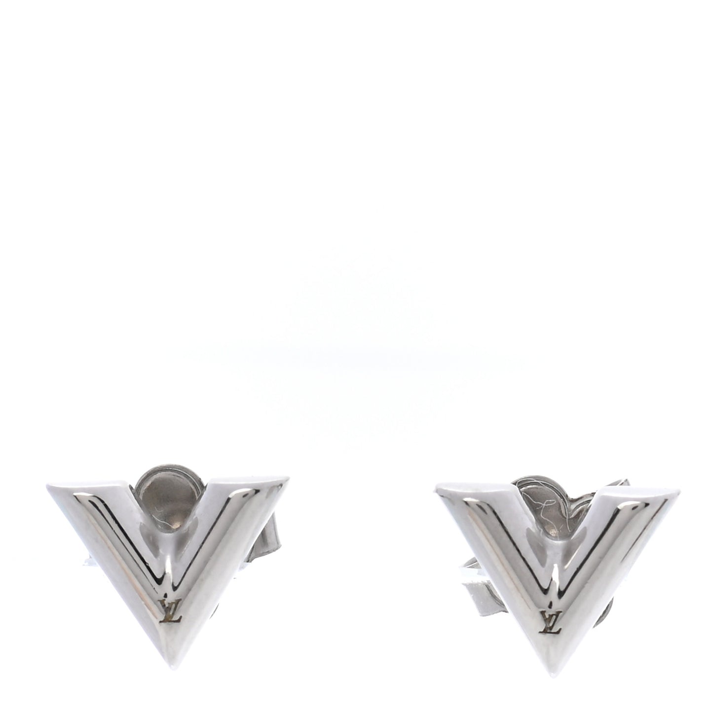 Essential V Stud Earrings Silver