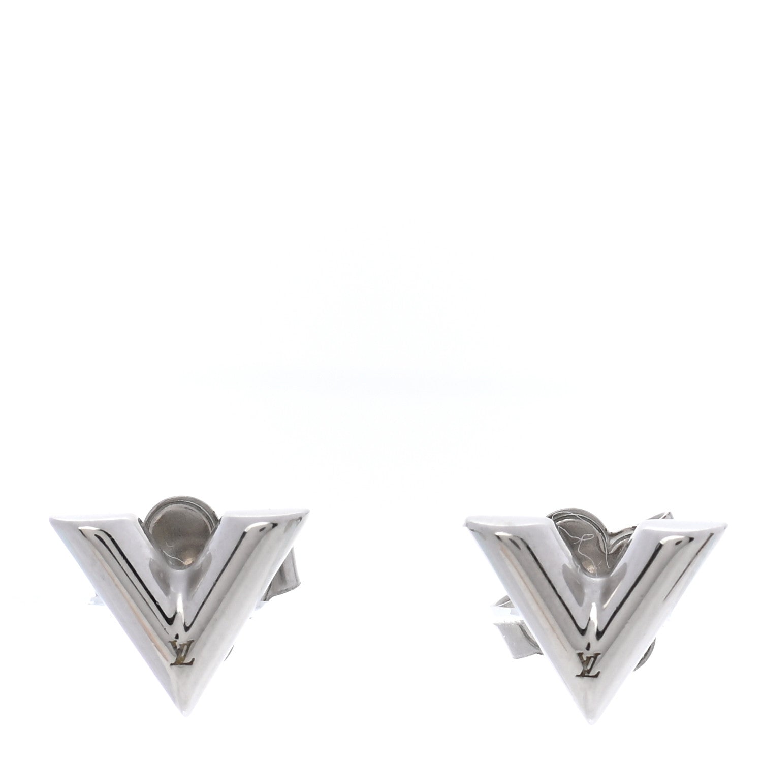 Louis Vuitton Essential V Stud Earrings Silver 1 of 5