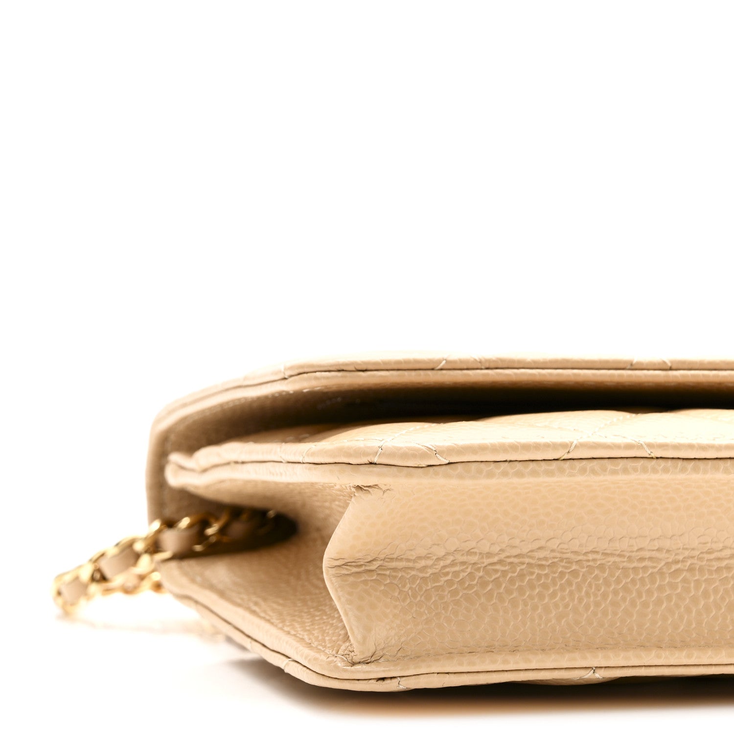 Chanel Caviar Quilted Wallet on Chain WOC Beige 10 of 12