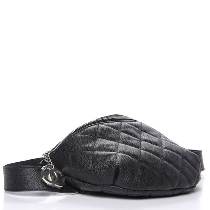 Chanel Grained Calfskin Quilted Waist Belt Bag Black 4 of 9