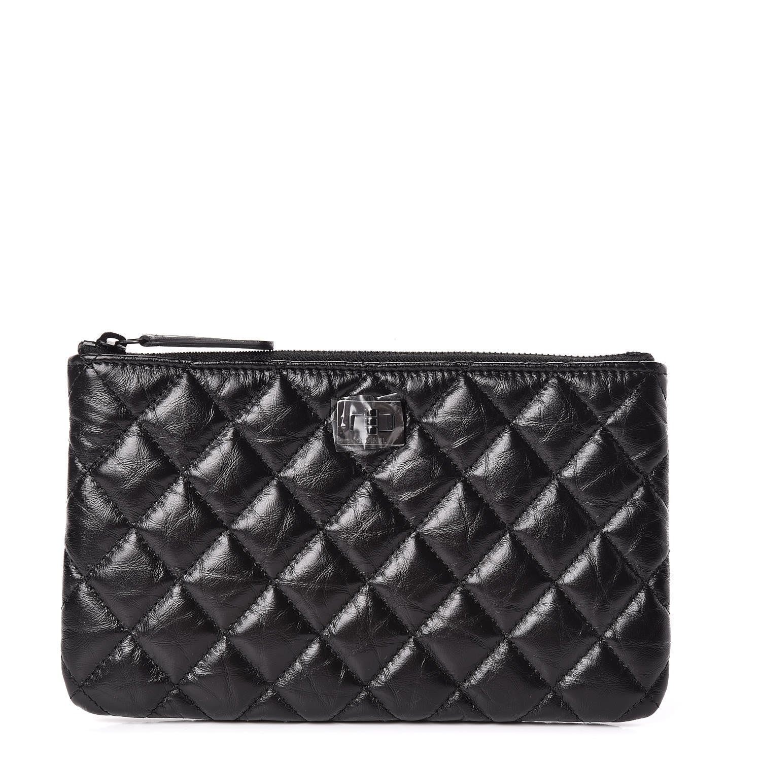 Chanel Aged Calfskin Quilted Medium Reissue Cosmetic Case So Black 1 of 8