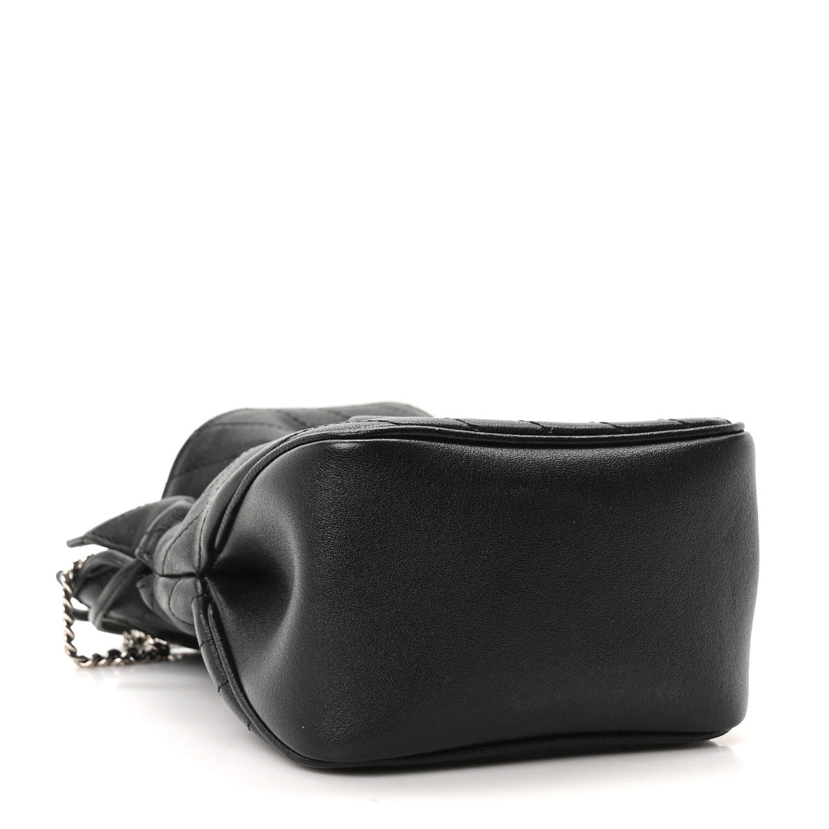 Gucci Sakai Be Green Calfskin Diagonal Stitched Mini Blondie Bucket Bag Black 4 of 10