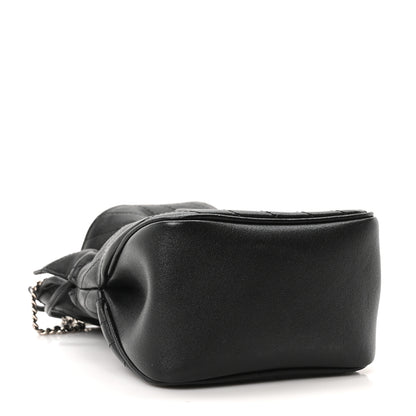 Gucci Sakai Be Green Calfskin Diagonal Stitched Mini Blondie Bucket Bag Black 4 of 10