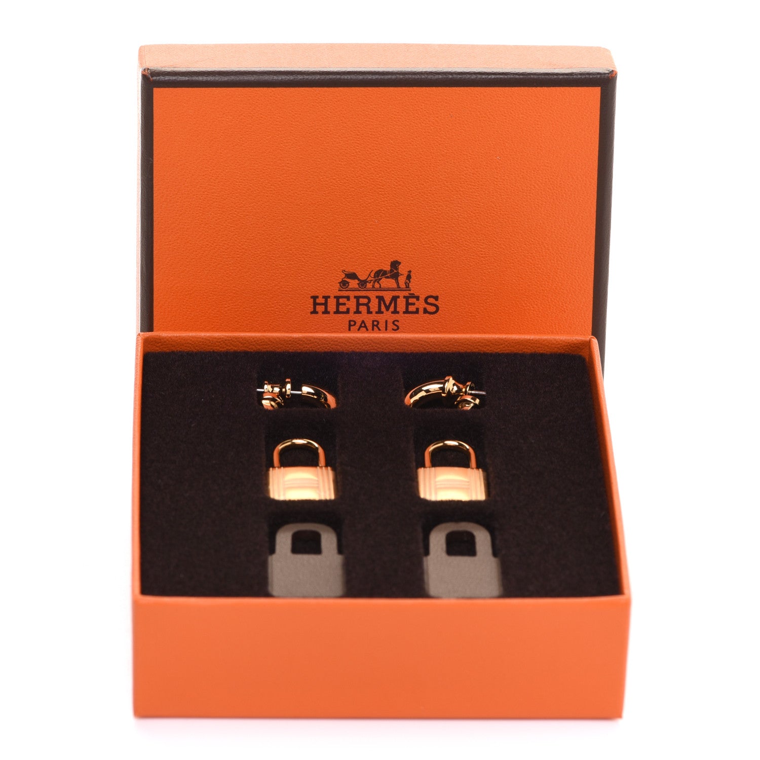 Hermes Swift O'Kelly Earrings Etoupe 7 of 7