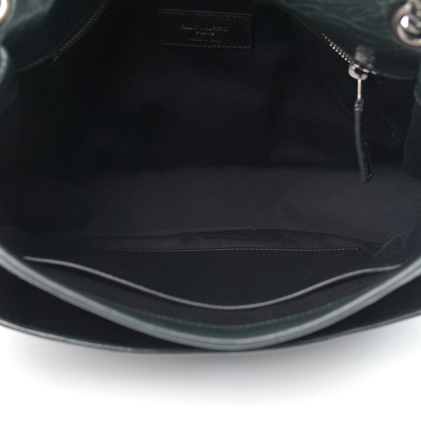 Crinkled Calfskin Matelasse Monogram Medium Niki Chain Satchel Dark Green