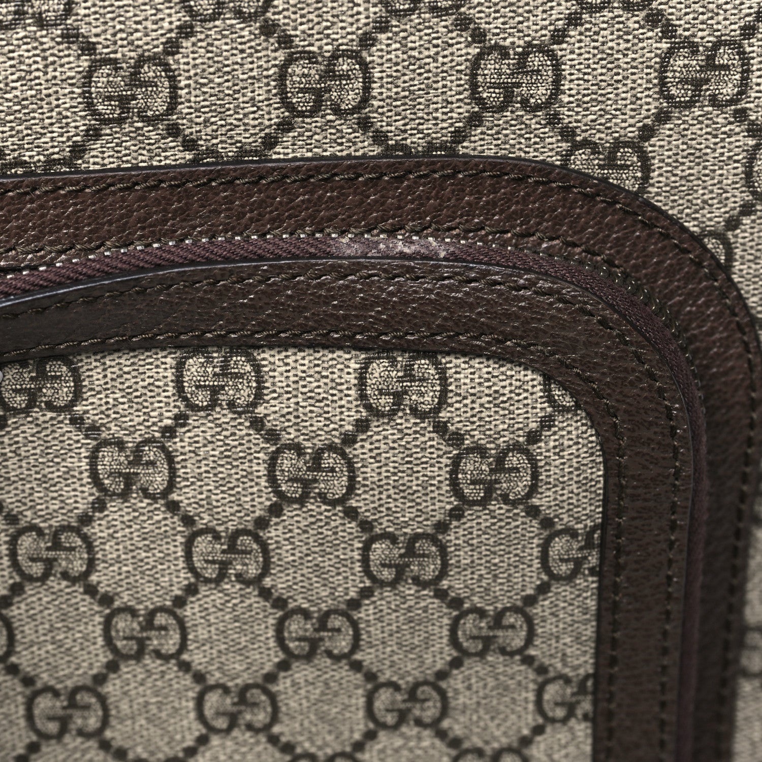 Gucci GG Supreme Monogram Web Medium Savoy Trolley Beige Ebony 10 of 13