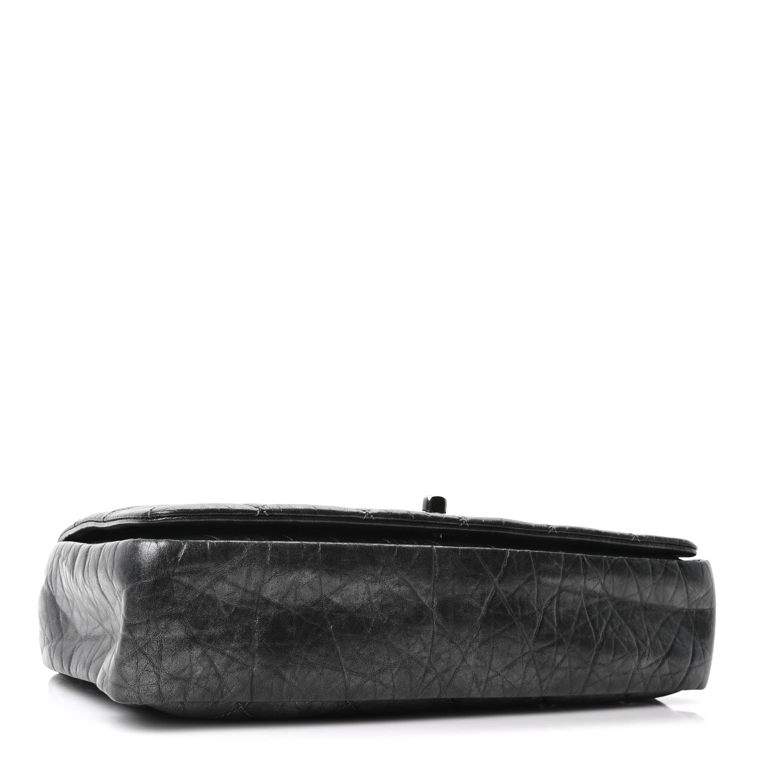 Chanel Aged Calfskin Quilted Medium Pondichery Flap Dark Grey 4 of 9