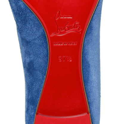 Christian Louboutin Veau Velours Ballalla Pointy Toe Flats 37.5 Jeans 6 of 8
