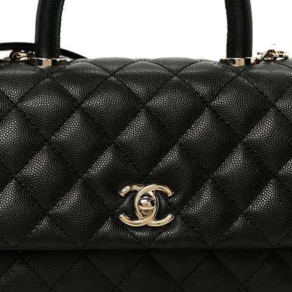 Chanel Caviar Quilted Mini Coco Handle Flap Black 9 of 11