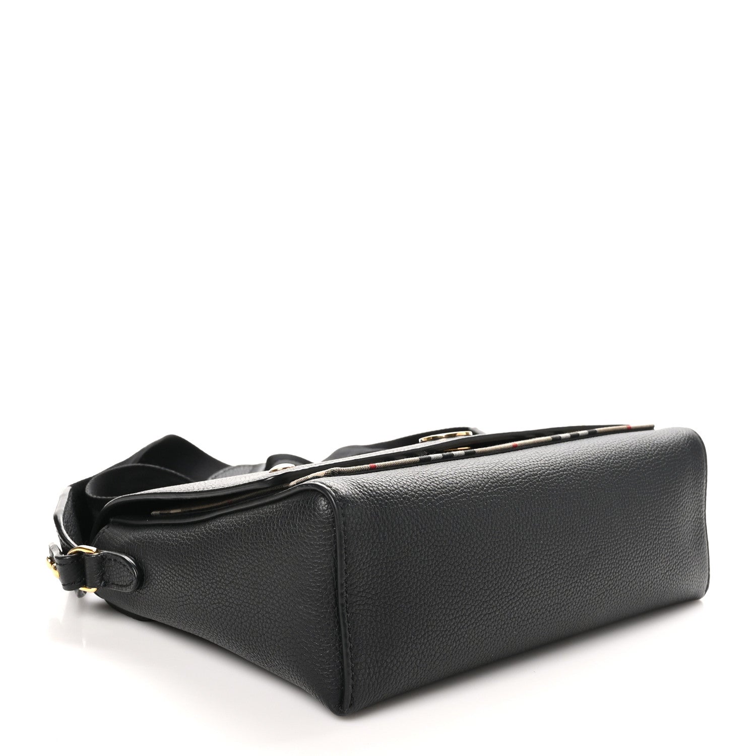 Burberry Grainy Calfskin Vintage Check Note Crossbody Bag Black 4 of 9
