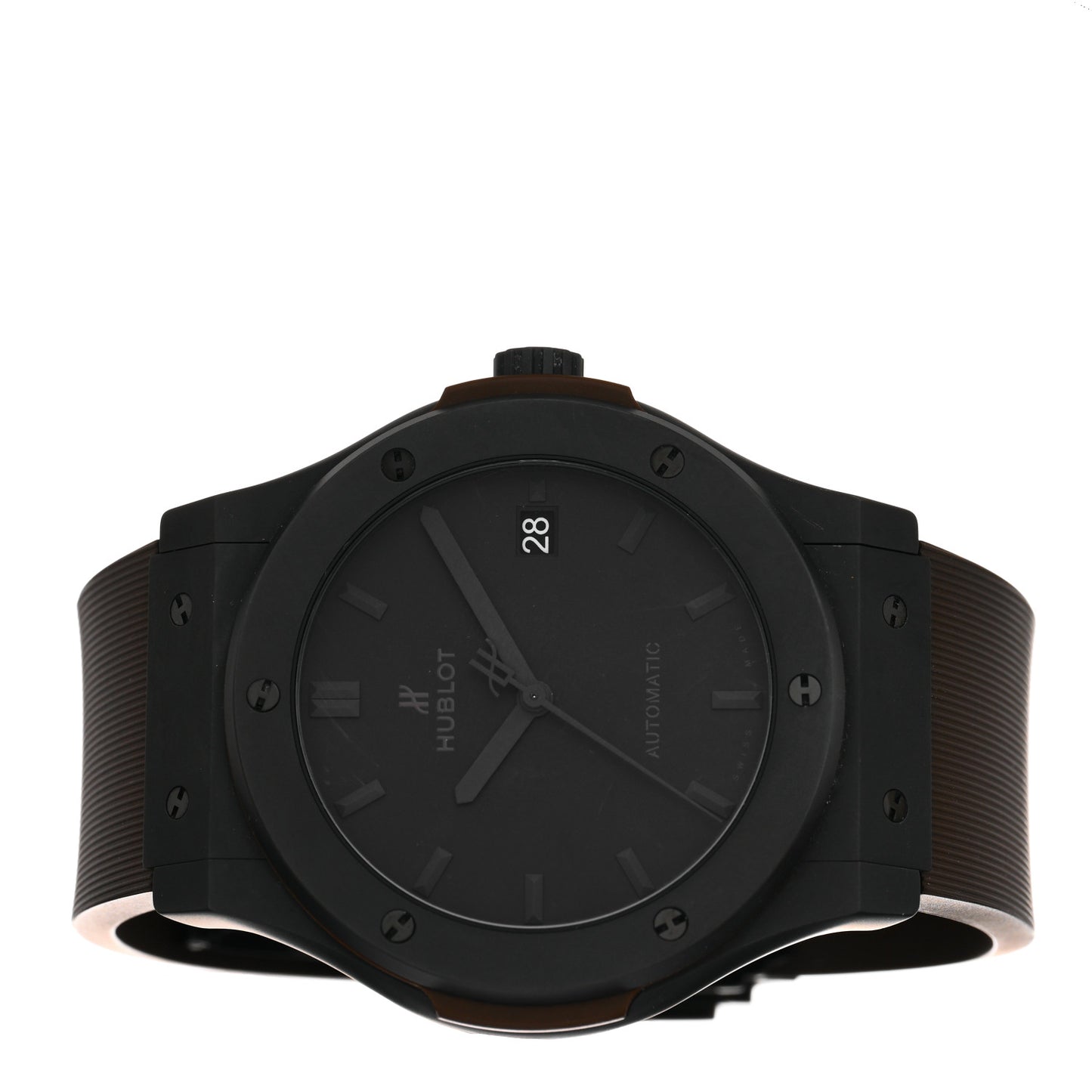 Ceramic Titanium Rubber 45mm Classic Fusion Automatic Watch Black 511.C1.1191.RX.PLP17
