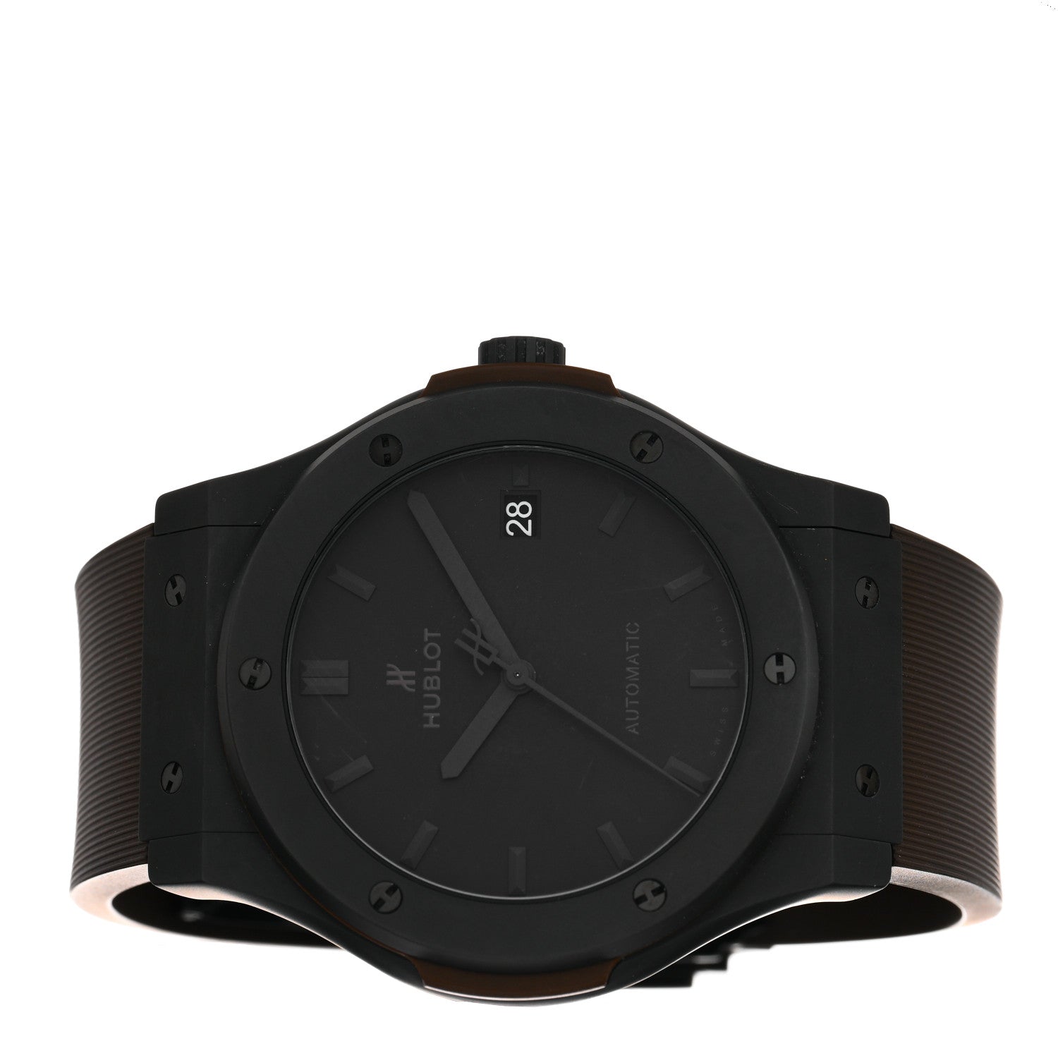 Hublot Ceramic Titanium Rubber 45mm Classic Fusion Automatic Watch Black 511.C1.1191.RX.PLP17 2 of 5
