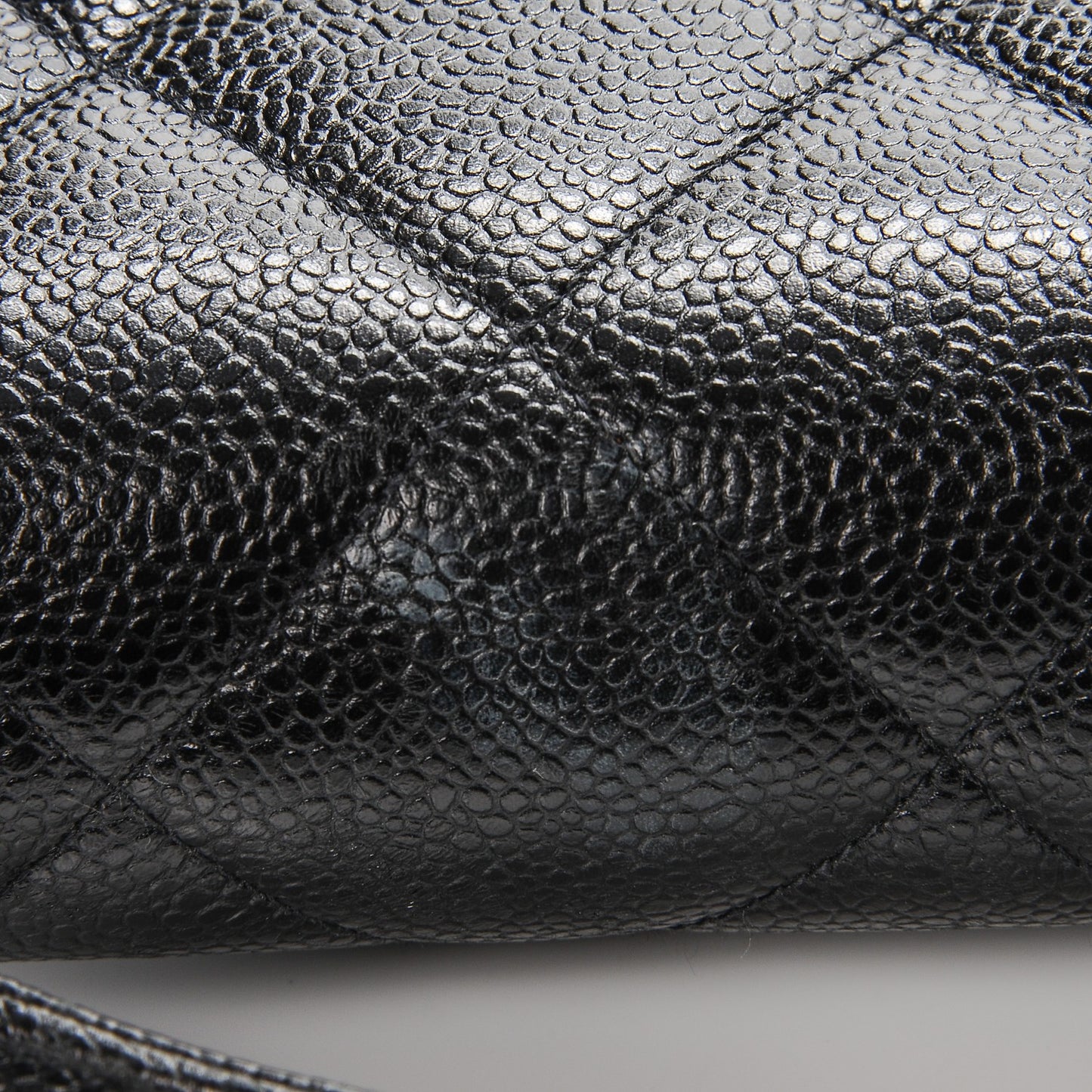 Caviar Quilted Briefcase Laptop Bag Black