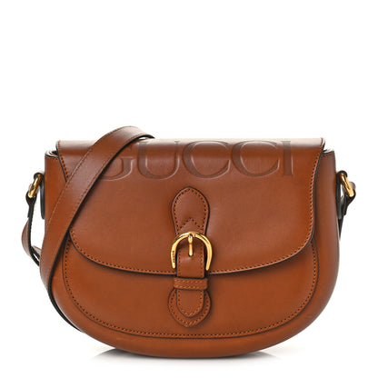 Gucci Charisma Calfskin Gucci Embossed Shoulder Flap Bag Peanut Brown 1 of 11