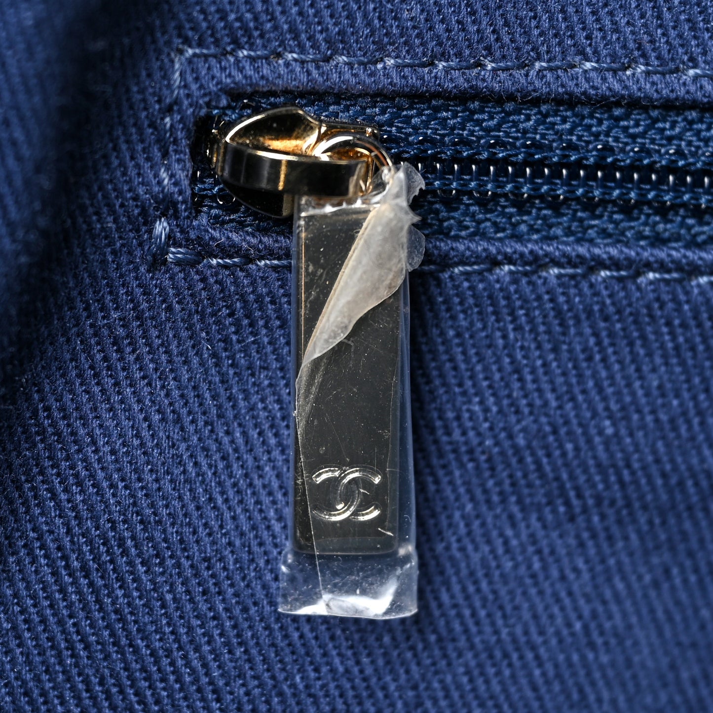 Woven Straw Raffia Striped Medium Deauville Tote Navy Blue