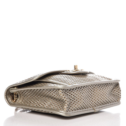Chanel Metallic Perforated Calfskin Small Up In The Air Flap Light Gold 5 of 8