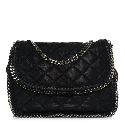 Stella McCartney Shaggy Deer Quilted Falabella Shoulder Bag Black 1 of 12