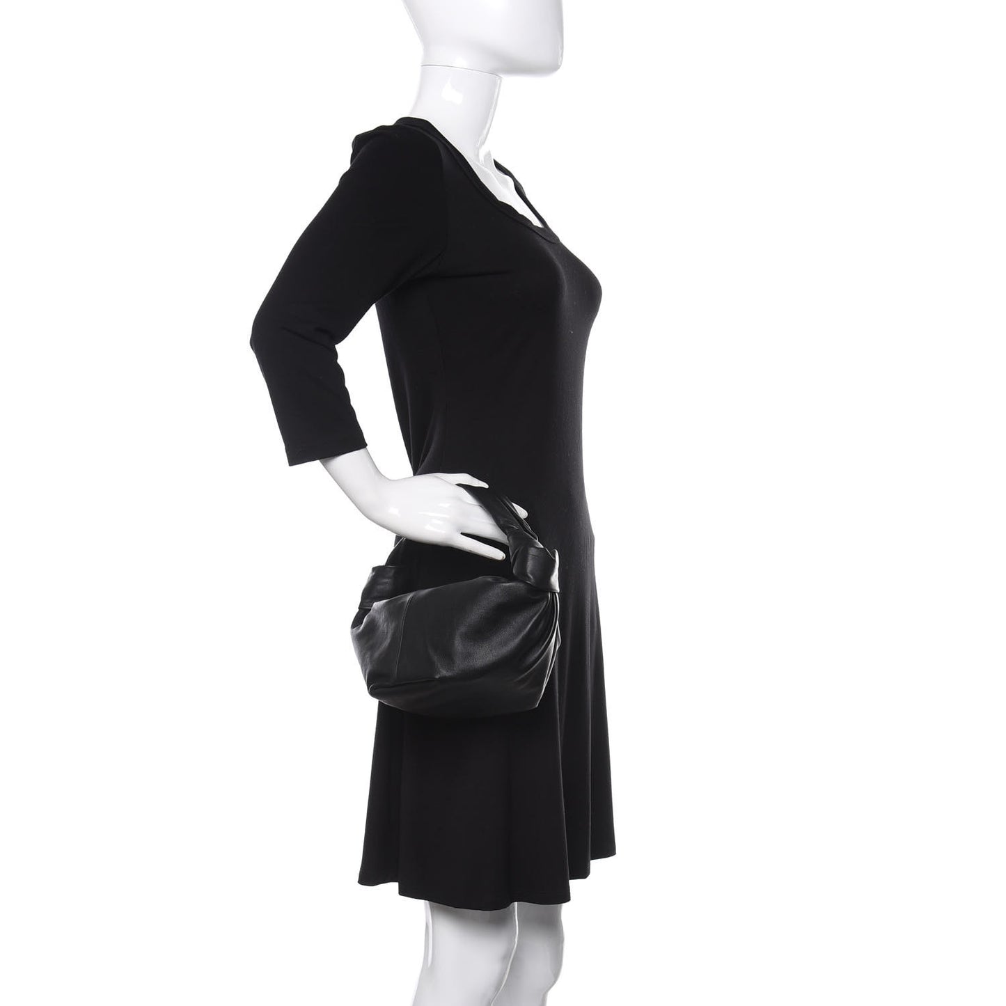 Nappa Mini Double Knot Bag Black