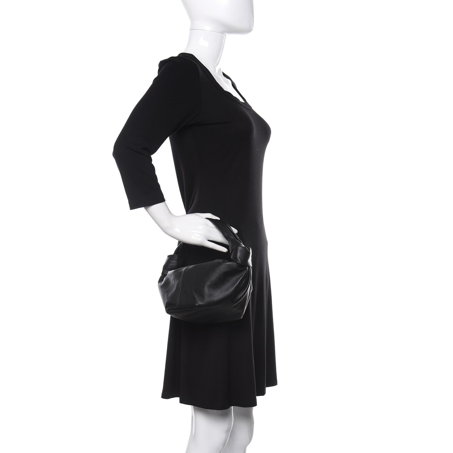 Bottega Veneta Nappa Mini Double Knot Bag Black 2 of 11